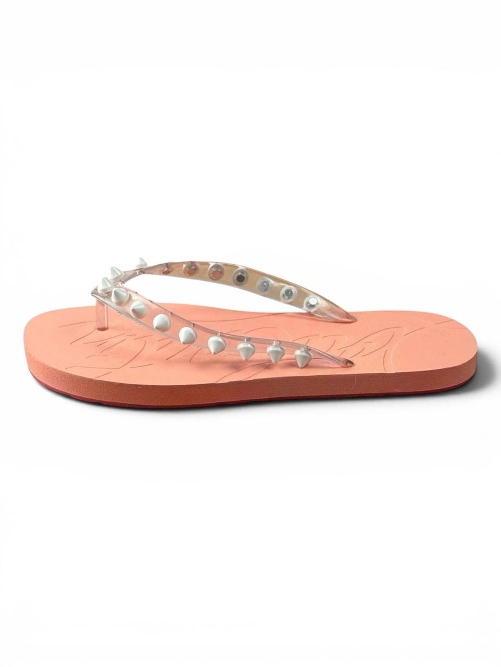 Christian Louboutin rubber flip flops